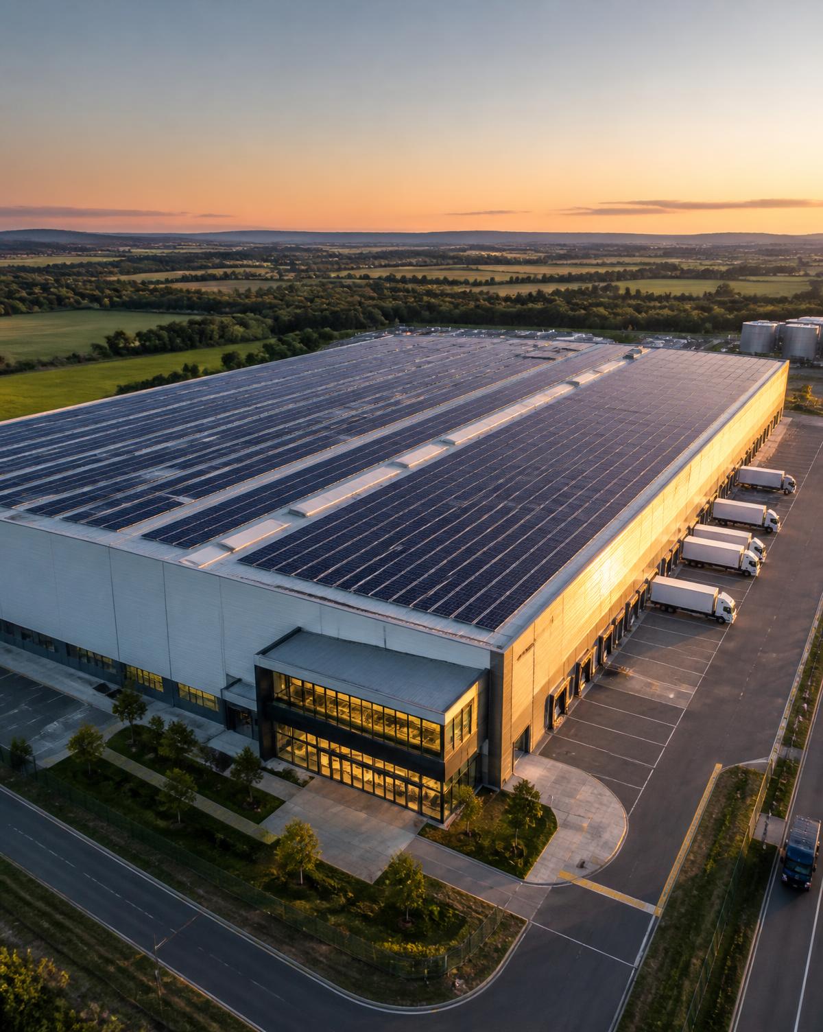 Commercial asset with integrated solar